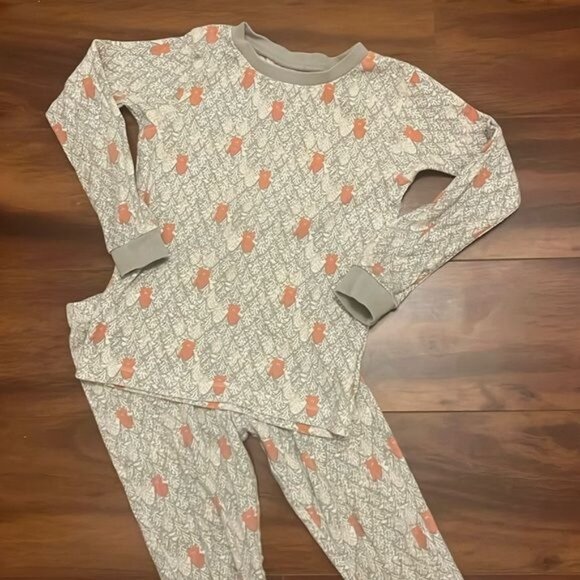 Toddler Pajama Set Bear & Tree Pattern Long Sleeve Cotton Unisex Sleepwear - Picture 1 of 9